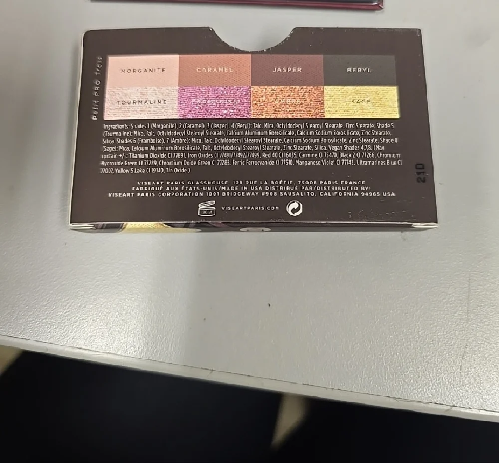 Viseart Petit Pro Eyeshadow Palette - Pink, Purple, Green, Gold